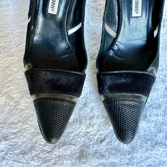 Manolo Blahnik Ponyhair Snakeskin heels - Picture 5 of 8